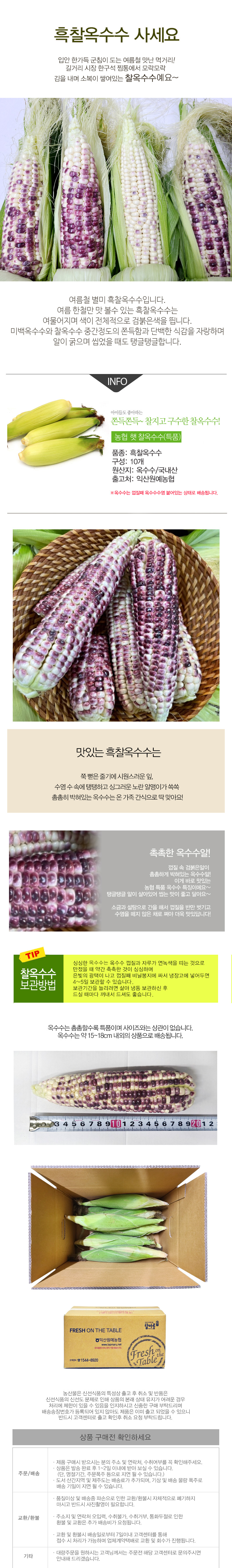 [복사] [농협] 한아름드린 흑찰옥수수 10개/20개(특/15cm이상)